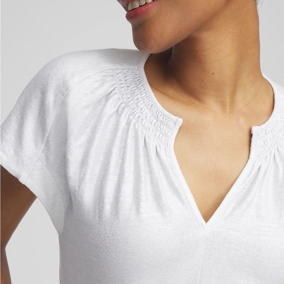 Chico's Linen Span Metallic Foil knit blouse top in Alabaster NWT Sz-3 (XL)  L17 - Picture 2 of 12